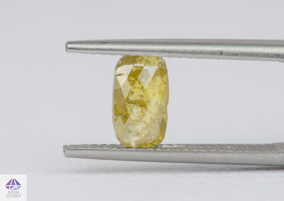 0.98ct Oval Shape Salt and Pepper Rosecut Diamond, 8.4*5.0*2.0mm SPS07