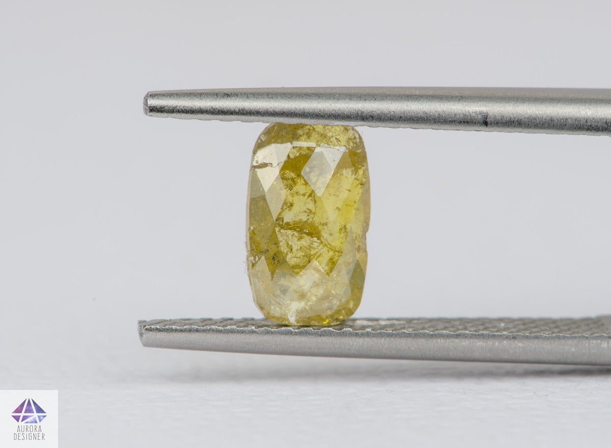 0.98ct Oval Shape Salt and Pepper Rosecut Diamond, 8.4*5.0*2.0mm SPS07