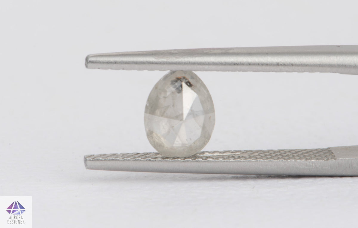 0.98ct Pear Shape Salt and Pepper Diamond, 7.2*5.5*3.1mm, SPP140