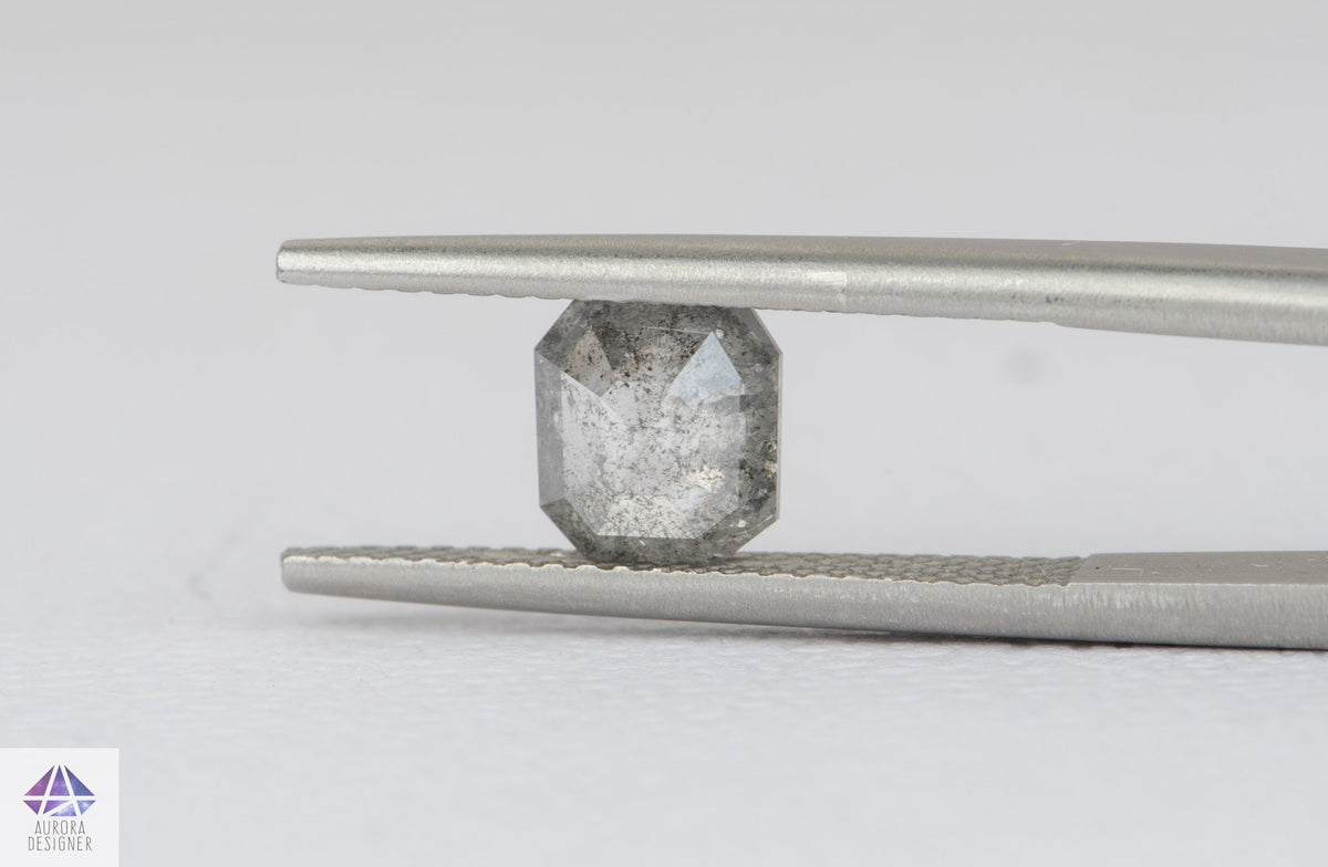 0.99ct Salt and Pepper Rosecut Diamond, 6.5*5.8*2.7mm SPS61