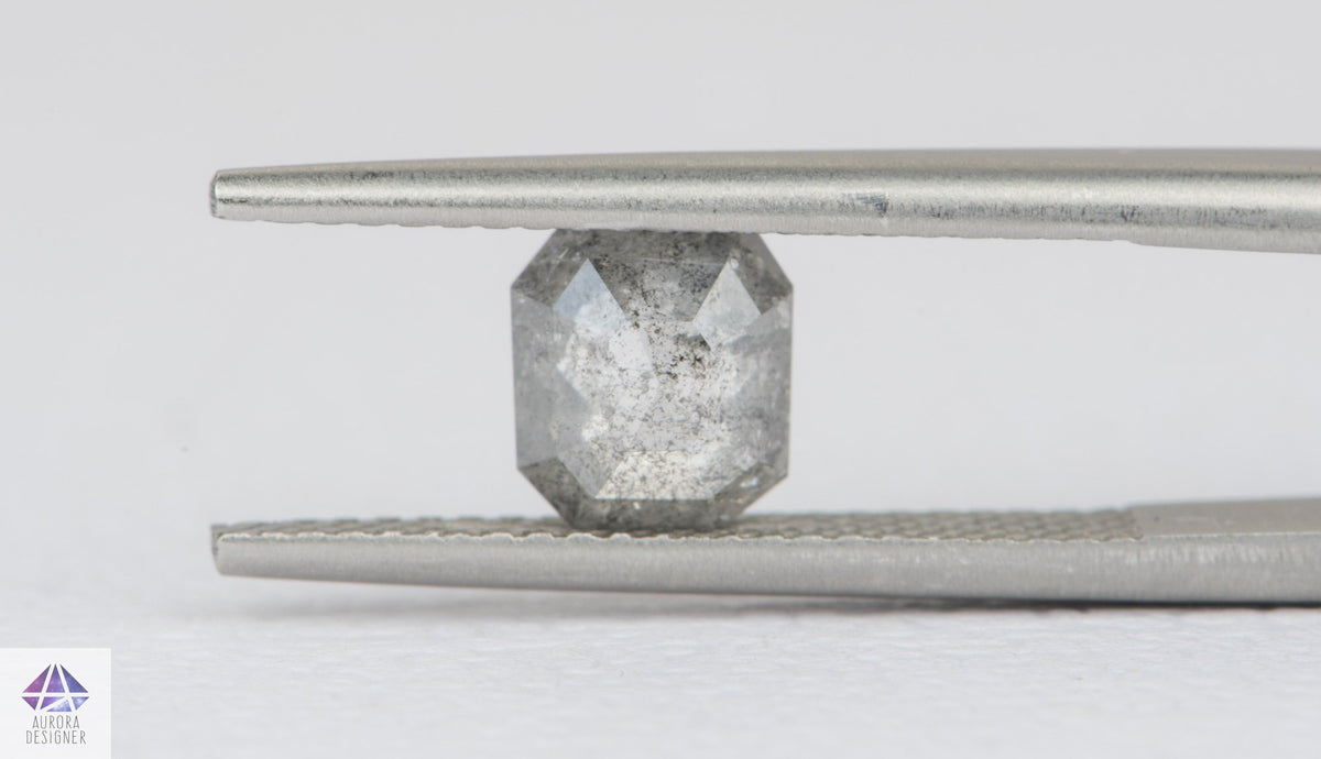 0.99ct Salt and Pepper Rosecut Diamond, 6.5*5.8*2.7mm SPS61