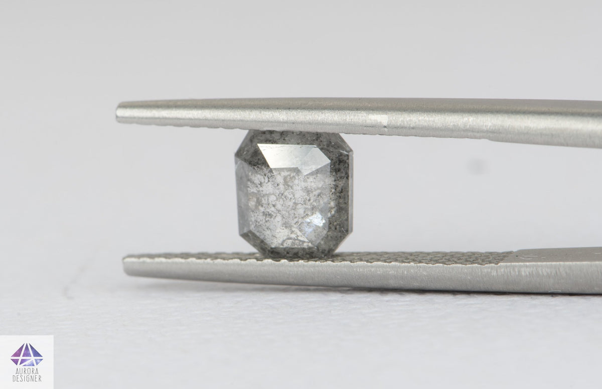 0.9ct Salt and Pepper Rosecut Diamond, 6.5*5.6*2.5mm SPS62