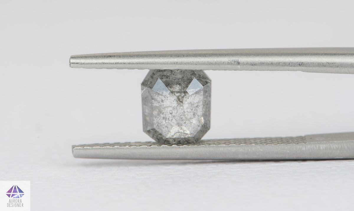 0.9ct Salt and Pepper Rosecut Diamond, 6.5*5.6*2.5mm SPS62