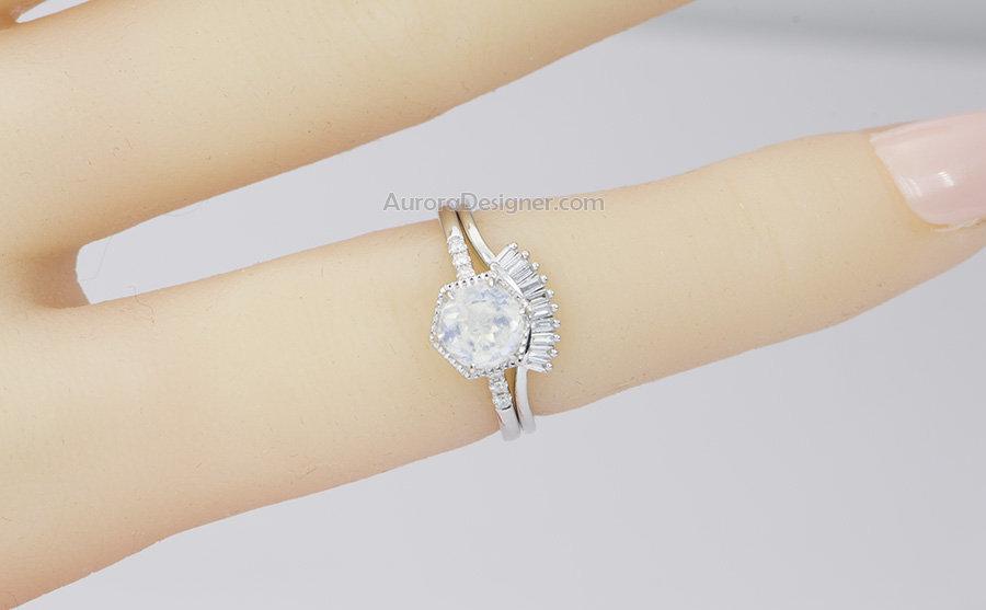 10 Ten Baguette Diamond Crown Wedding Band 14K Gold Contoured Ring AD1445