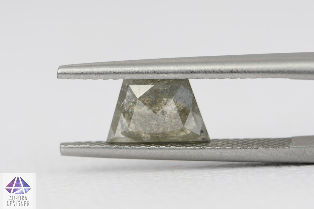 1.02ct Geometric Shape Salt and Pepper Diamond, 8.6*5.7*2.2mm SPG68