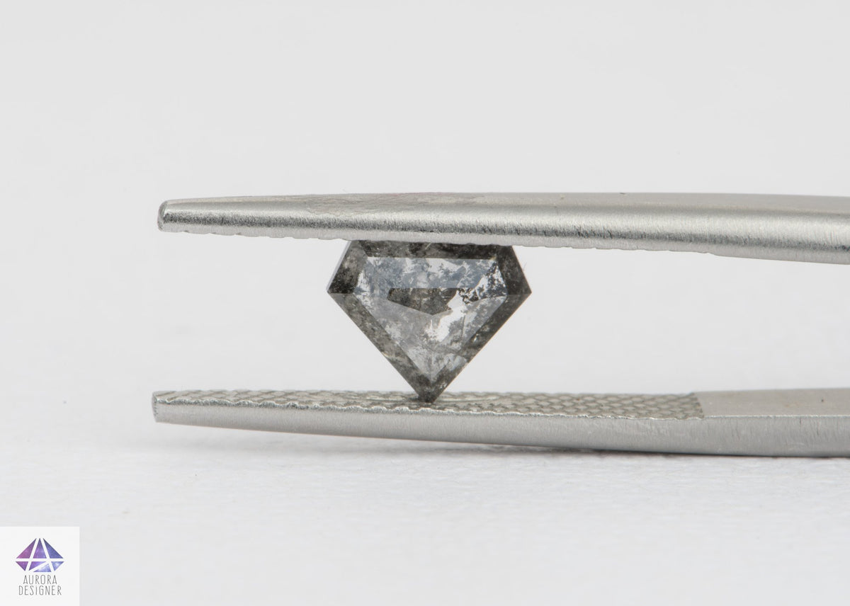 1.04ct Shield Shape Salt and Pepper Diamond, 7.2*6.1*3.1mm, SPG230