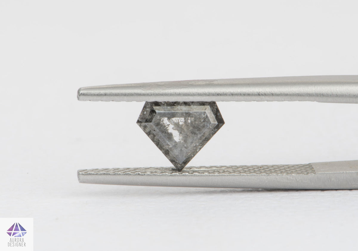 1.04ct Shield Shape Salt and Pepper Diamond, 7.2*6.1*3.1mm, SPG230
