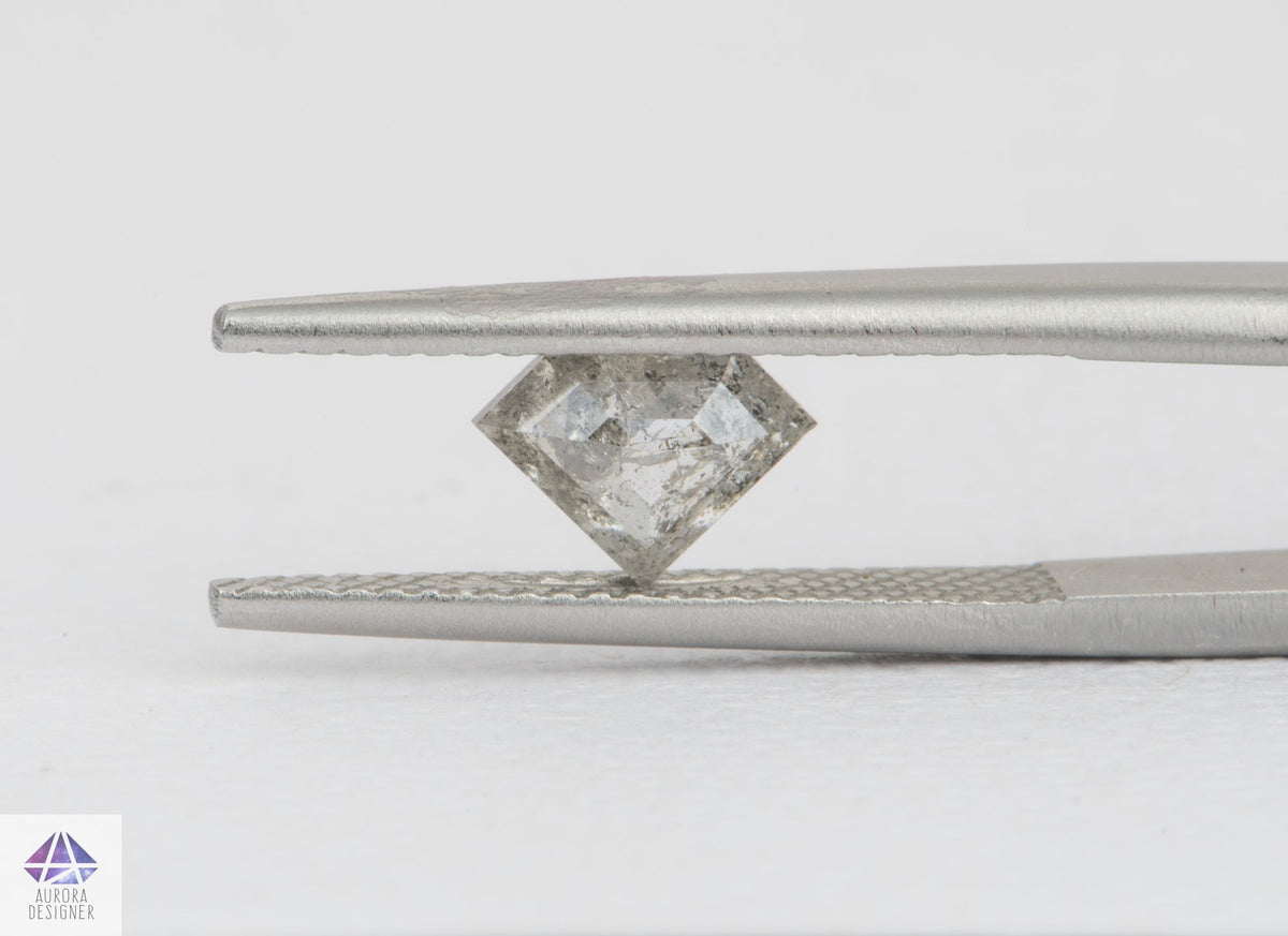 1.04ct Shield Shape Salt and Pepper Diamond, 7.8*5.7*3.5mm, SPG232