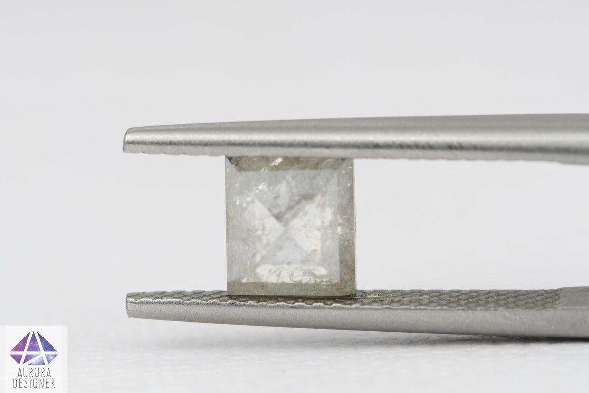1.05ct Geometric Shape Salt and Pepper Diamond, 6.5*5.7*2.7mm SPG77