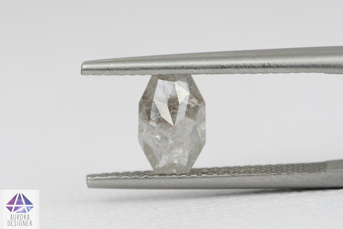 1.05ct Geometric Shape Salt and Pepper Diamond, 8.3*5.4*2.8mm SPG37