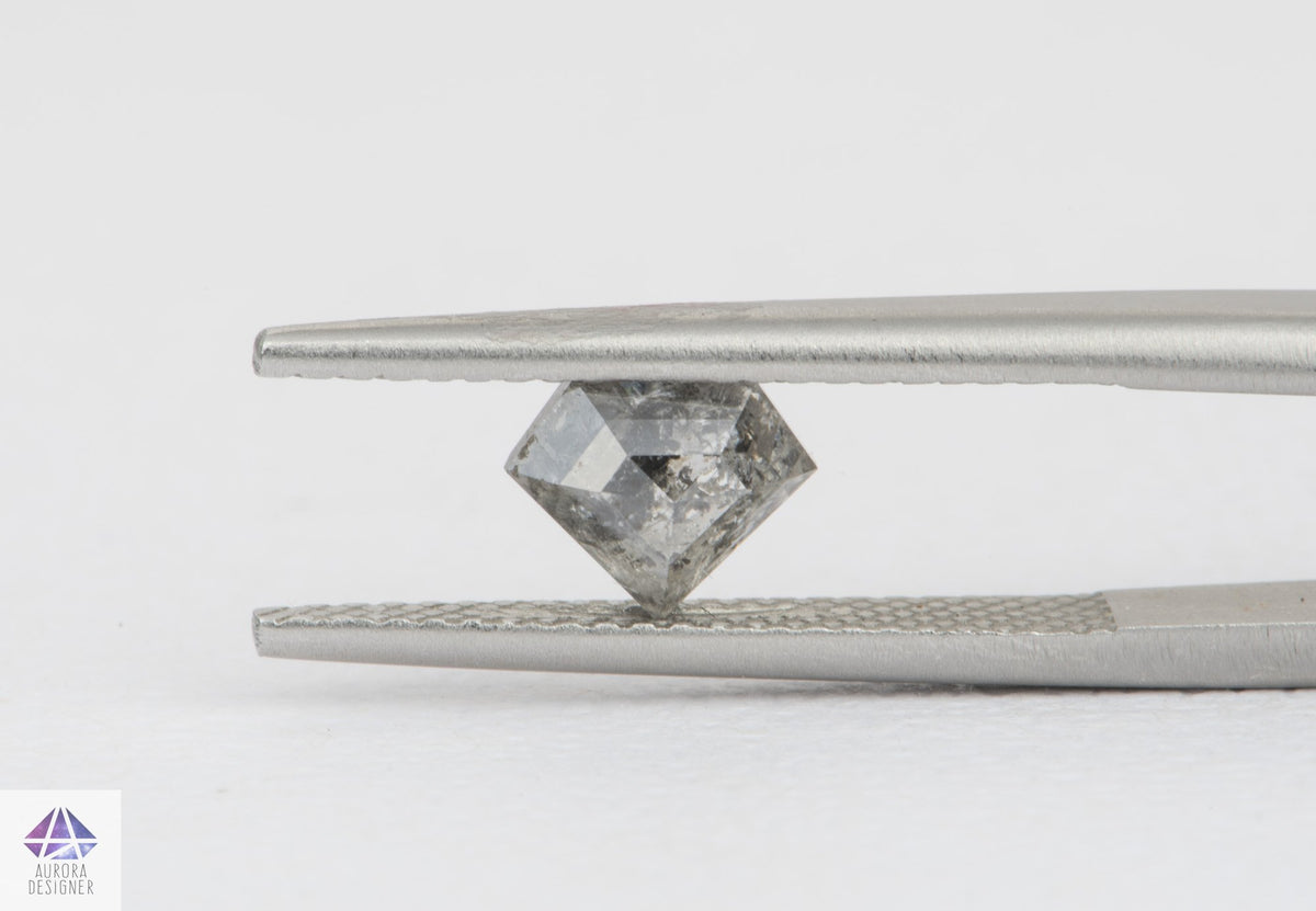 1.05ct Shield Shape Salt and Pepper Diamond, 7.0*5.7*3.7mm, SPG231