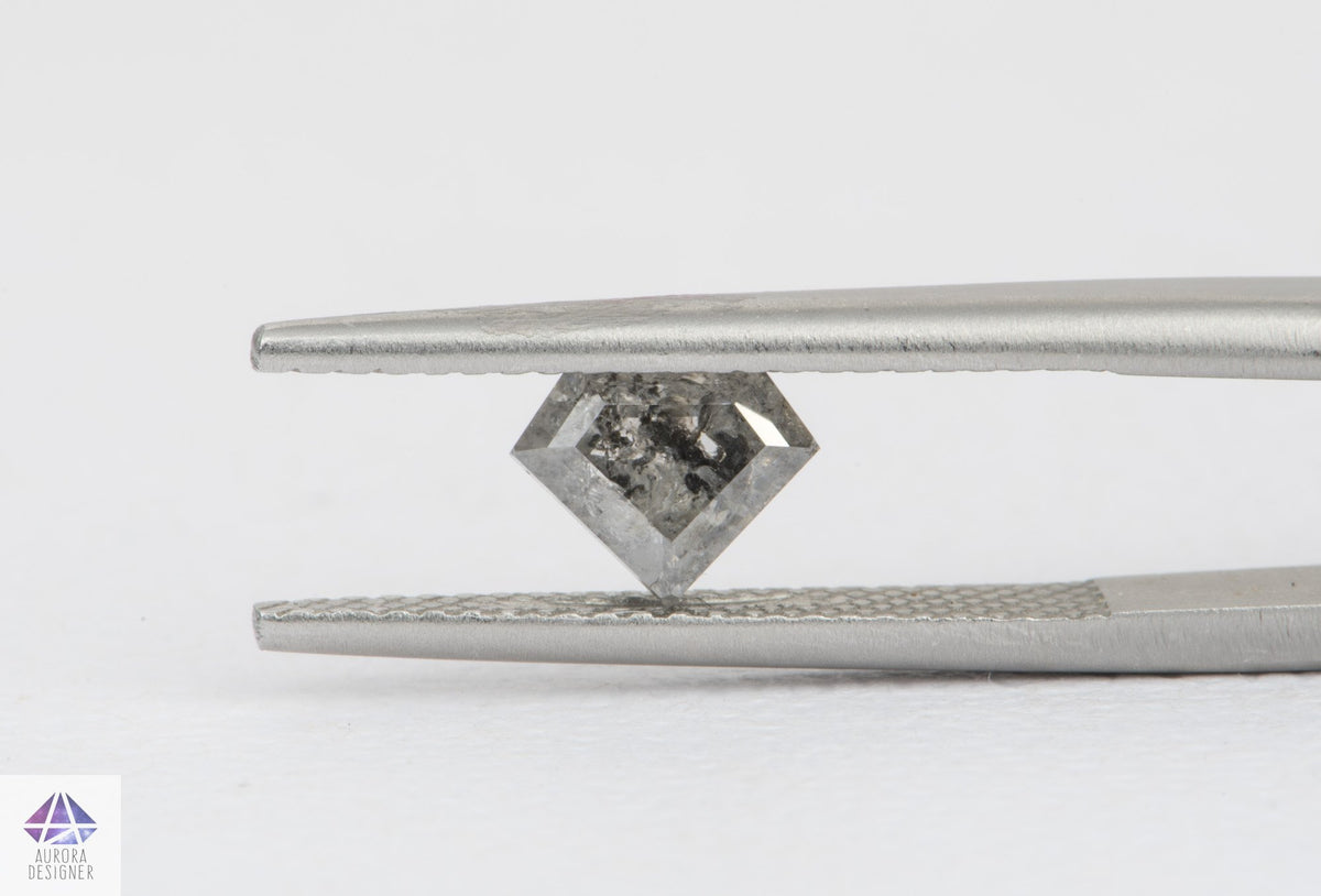 1.05ct Shield Shape Salt and Pepper Diamond, 7.0*5.7*3.7mm, SPG231