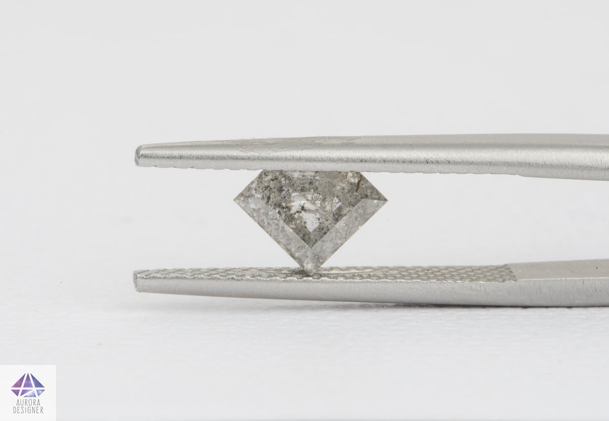 1.05ct Shield Shape Salt and Pepper Diamond, 7.0*5.7*3.7mm, SPG231
