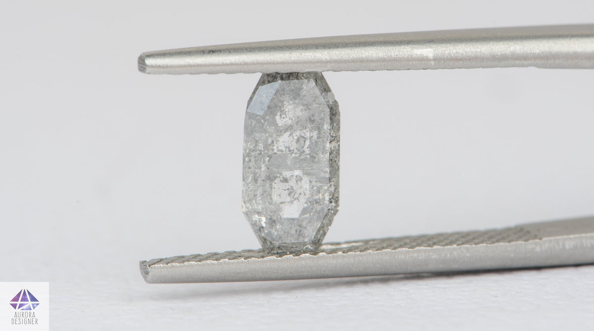 1.06ct Salt and Pepper Rosecut Diamond, 8.8*4.6*2.5mm SPS65