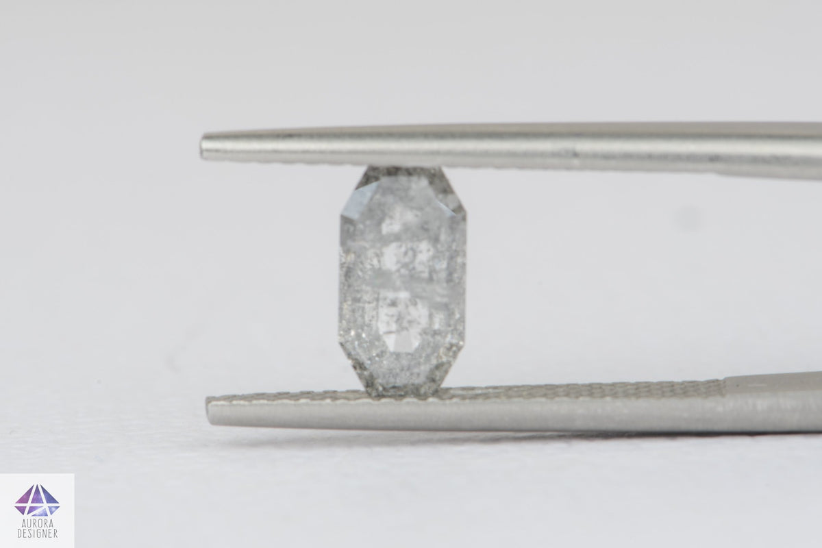 1.06ct Salt and Pepper Rosecut Diamond, 8.8*4.6*2.5mm SPS65