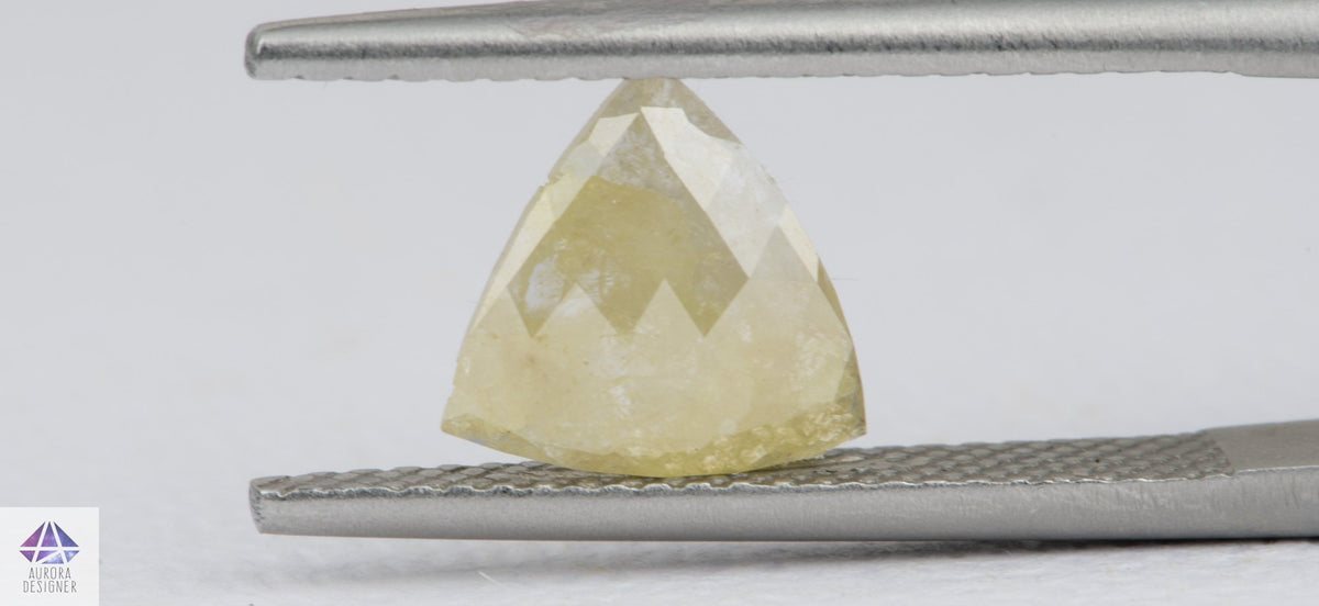 1.06ct Triangle Shape Salt and Pepper Rose Cut Diamond, 8.8*8.5mm SPT02