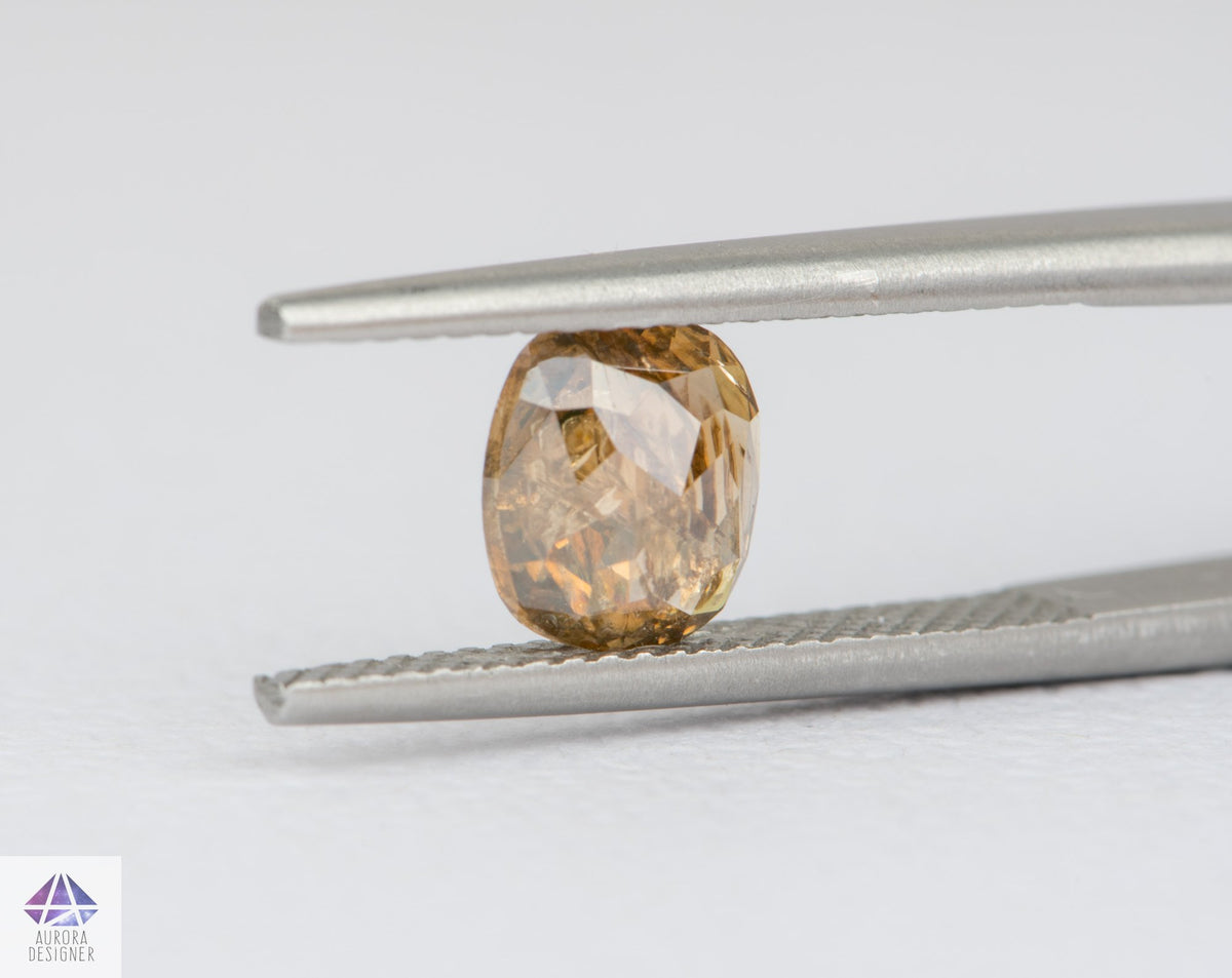 1.08ct Oval Shape Salt and Pepper Rosecut Diamond, 7.2*6.4*2.7mm SPS39