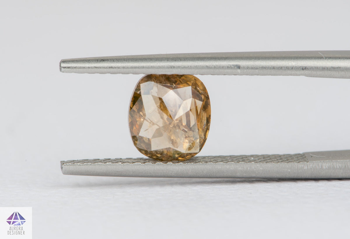 1.08ct Oval Shape Salt and Pepper Rosecut Diamond, 7.2*6.4*2.7mm SPS39