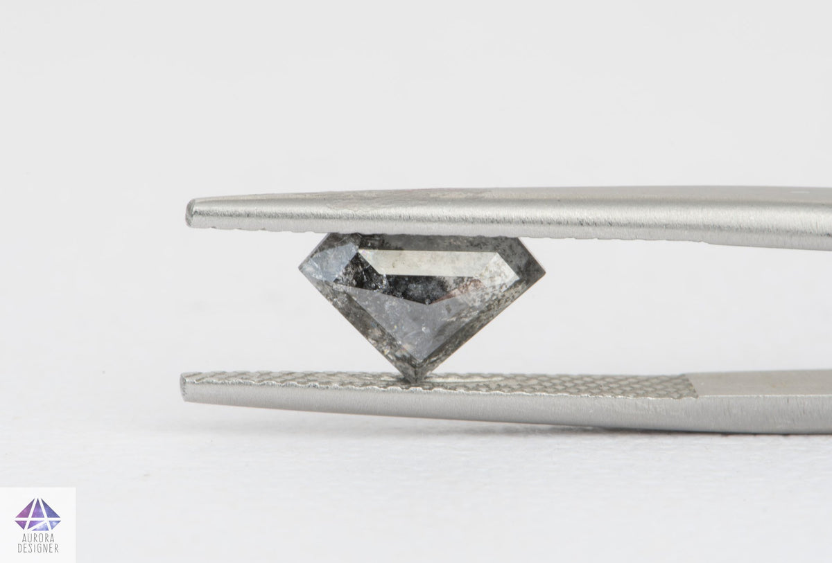 1.16ct Shield Shape Salt and Pepper Diamond, 9.3*6.0*3.0mm, SPG228