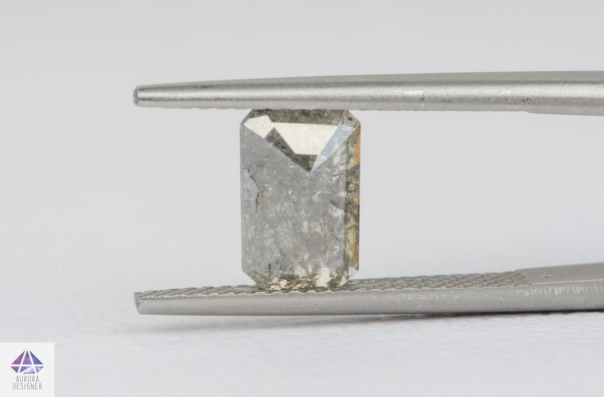 1.17ct Salt and Pepper Rosecut Diamond, 8.9*5.7*2.2mm SPS79
