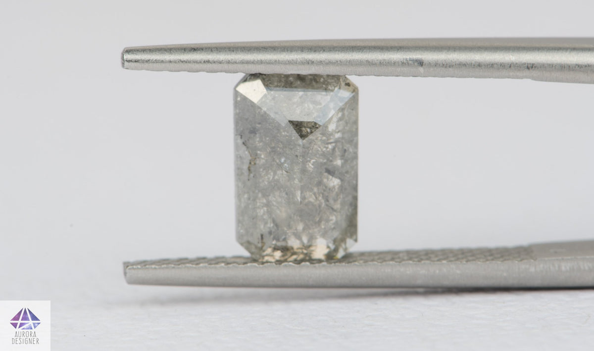 1.17ct Salt and Pepper Rosecut Diamond, 8.9*5.7*2.2mm SPS79