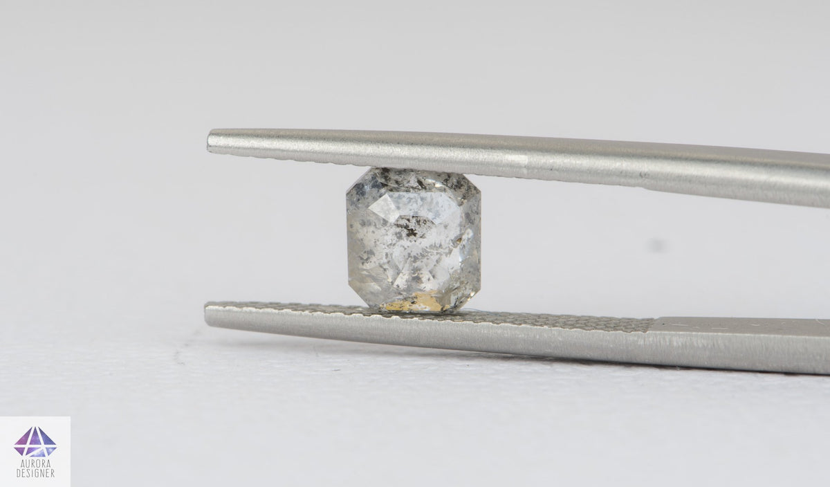 1.18ct Salt and Pepper Rosecut Diamond, 6.2*5.7*3.1mm SPS59
