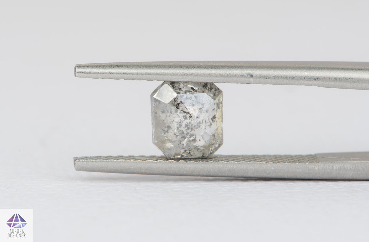 1.18ct Salt and Pepper Rosecut Diamond, 6.2*5.7*3.1mm SPS59