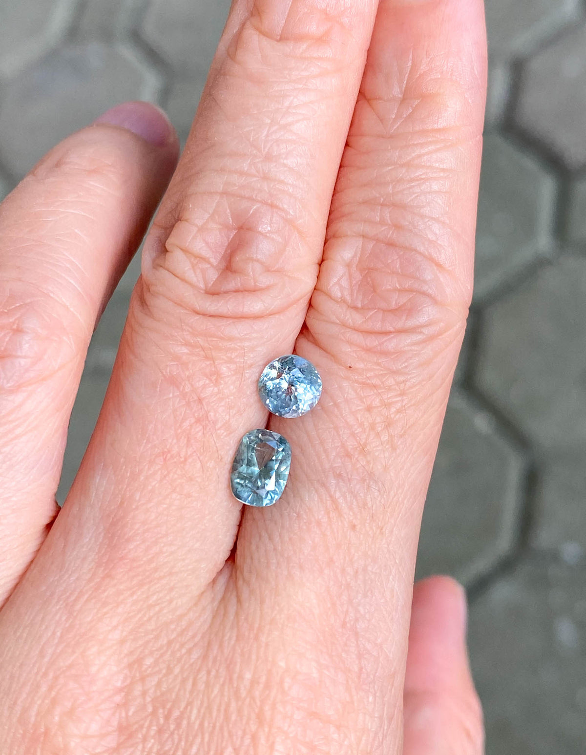 1.20ct Round Shape Blue Green Montana Sapphire, 5.7*4.5mm PS177