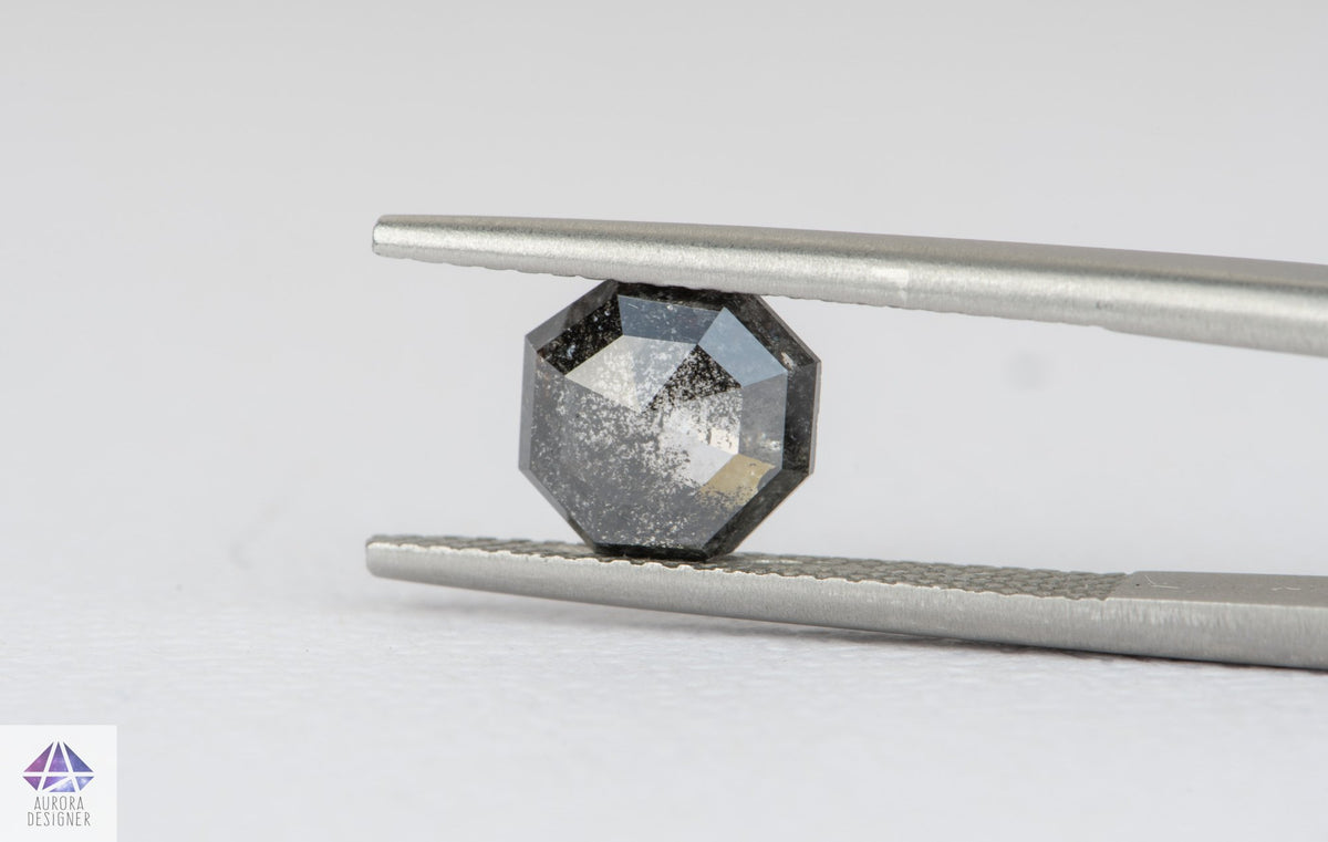 1.25ct Salt and Pepper Rosecut Diamond, 7.4*7.2*2.5mm SPS56