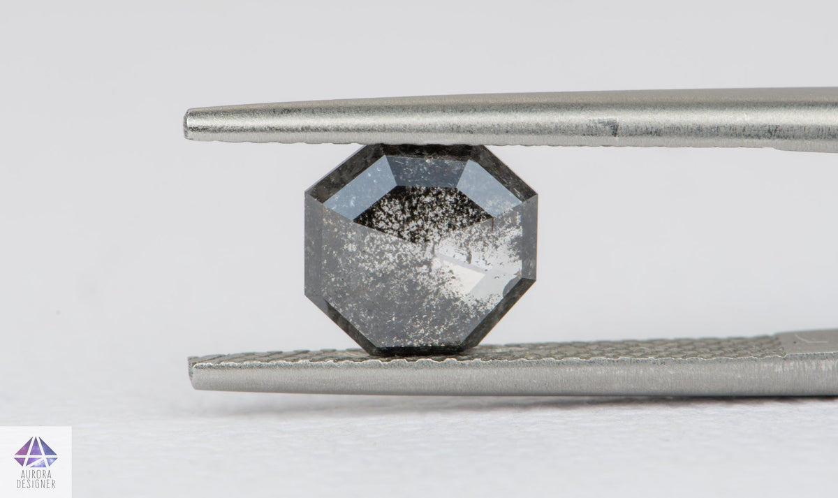 1.25ct Salt and Pepper Rosecut Diamond, 7.4*7.2*2.5mm SPS56