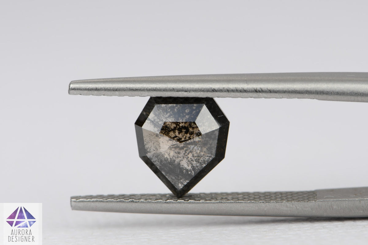 1.26ct Shield Shape Salt and Pepper Diamond, 8.5*7.5*2.5mm SPG182