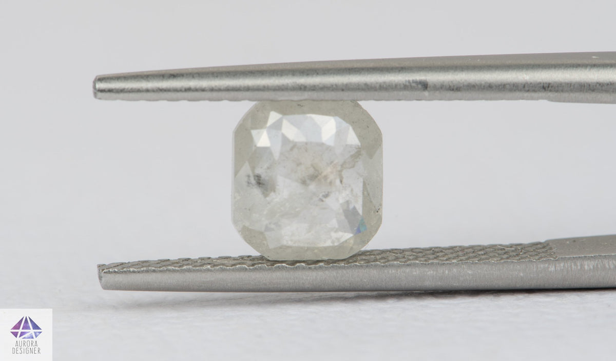 1.31ct Oval Shape Salt and Pepper Rosecut Diamond, 7.0*6.2*2.8mm SPS91
