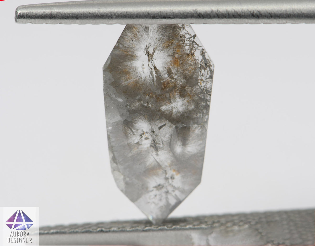1.33ct Geometric Shape Salt and Pepper Diamond, 13.2*6.6*1.3mm SPG135