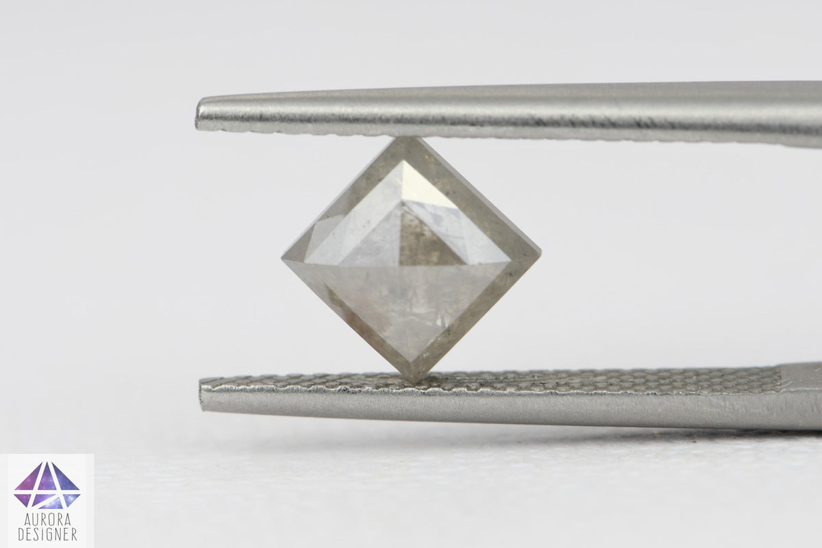 1.33ct Geometric Shape Salt and Pepper Diamond, 6.2*6.3*3.0mm SPG69