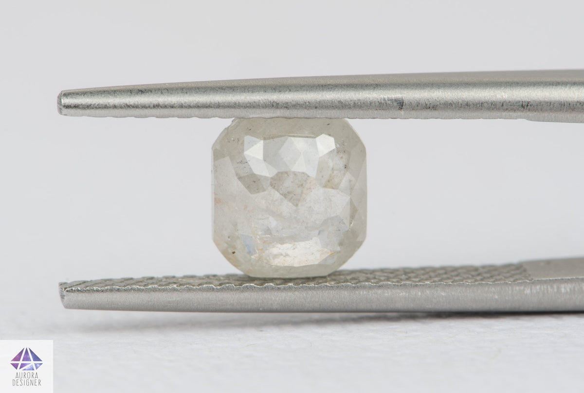 1.33ct Oval Shape Salt and Pepper Rosecut Diamond, 6.9*6.2*3.1mm SPS92