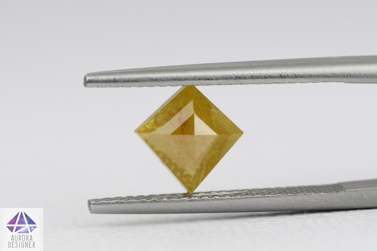 1.34ct Geometric Shape Salt and Pepper Diamond, 8.7*8.3*3.3mm SPG05