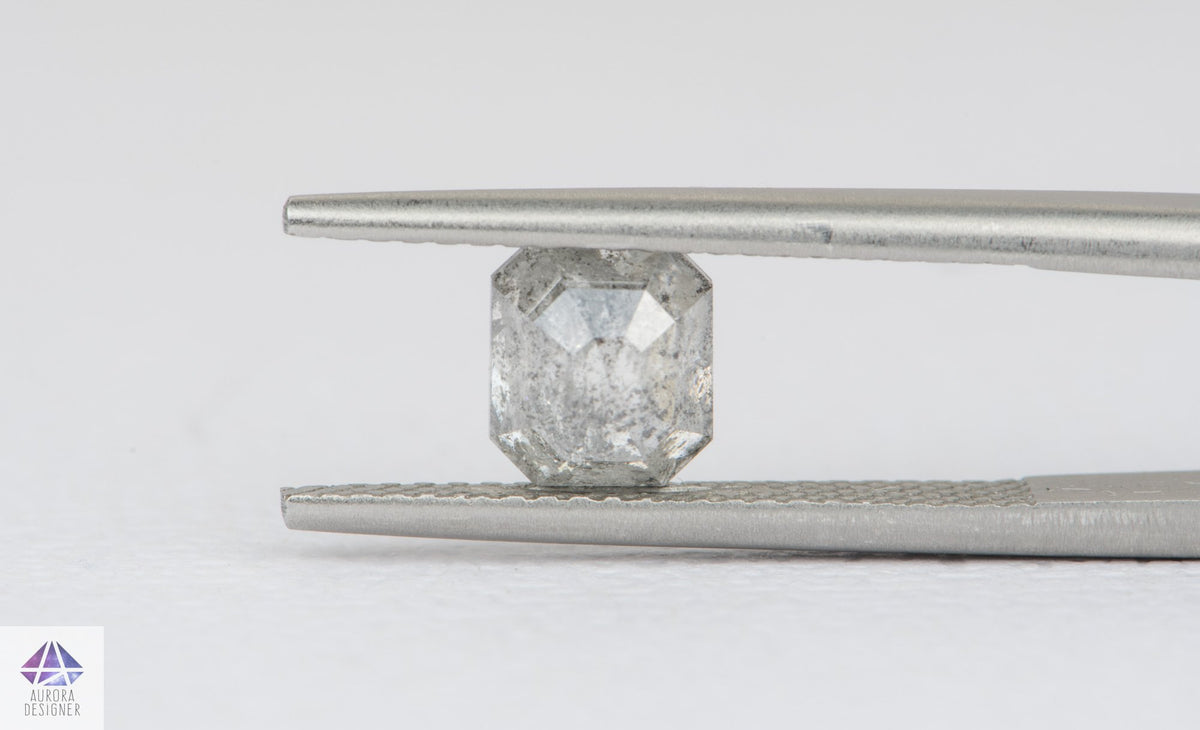 1.38ct Salt and Pepper Rosecut Diamond, 6.5*5.7*3.8mm SPS60