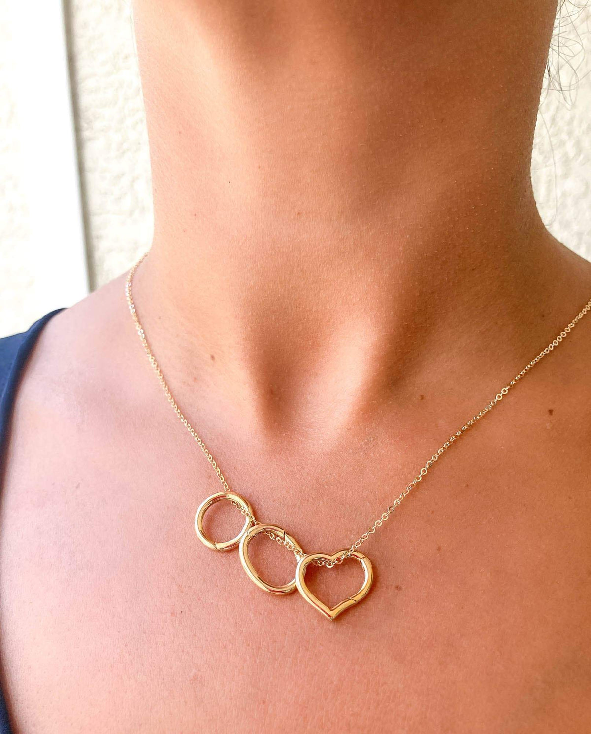 13mm Round Circle Shape 14K Gold Spring Gate Clasp Charm Holder Pendant Enhancer M4006