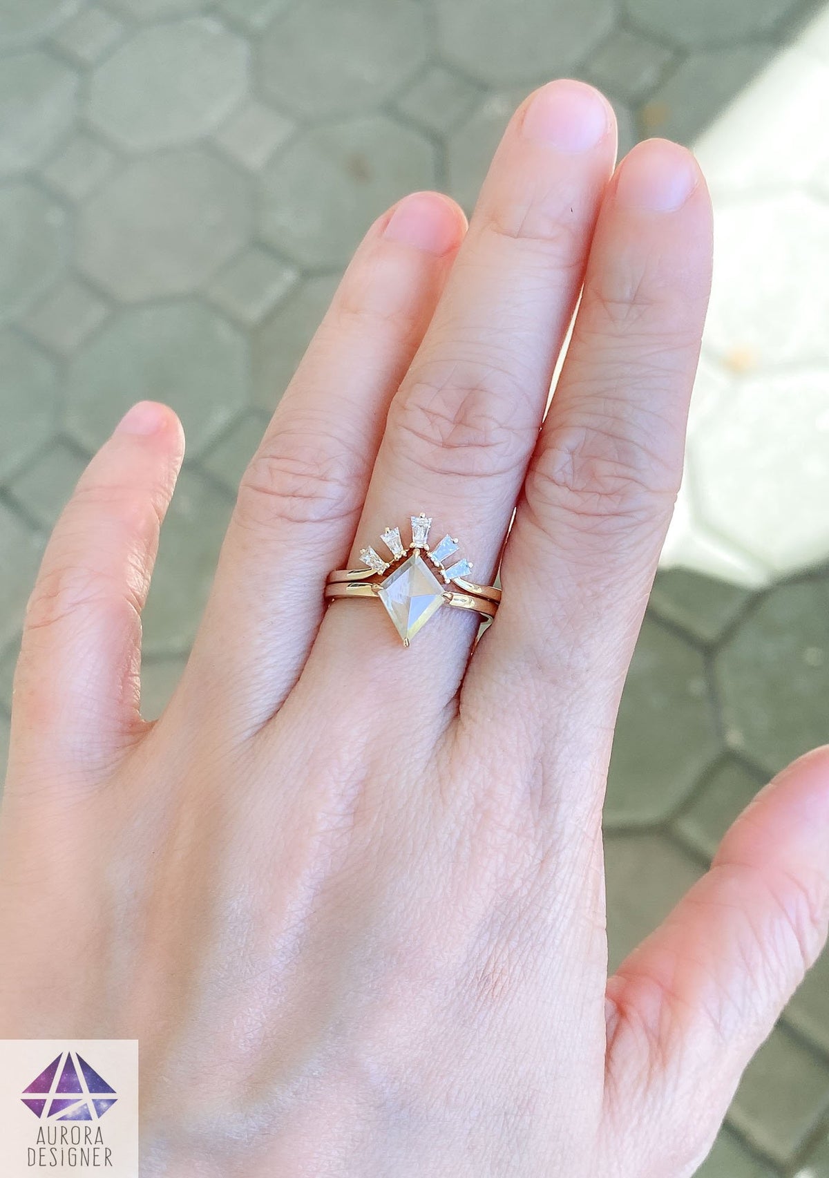 1.41ctw Salt and Pepper Diamond Bridal Set 14K Yellow Gold Wedding Band Engagement Ring AD1686S-8