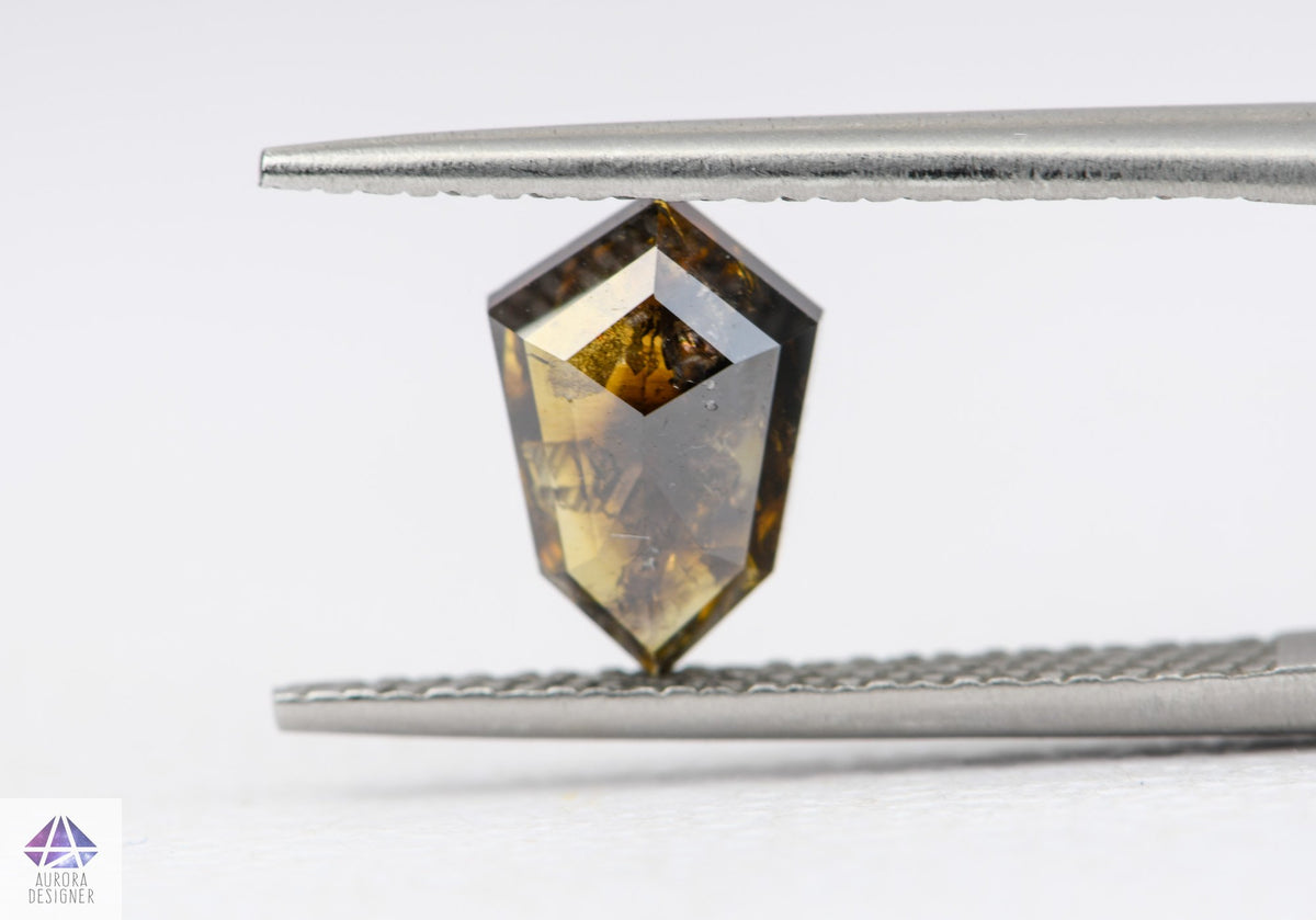 1.43ct Hexagon Shape Salt and Pepper Diamond, 9.2*6.2*3.0mm SPH69