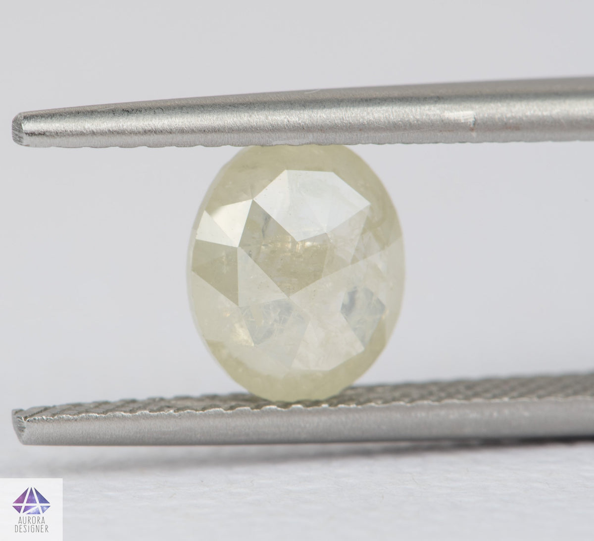 1.44ct Oval Shape Salt and Pepper Rosecut Diamond, 8.1*6.7*3.0mm SPS100