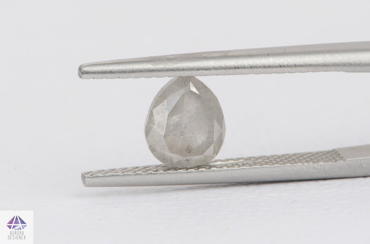 1.47ct Pear Shape Salt and Pepper Diamond, 7.0*6.0*4.2mm, SPP139