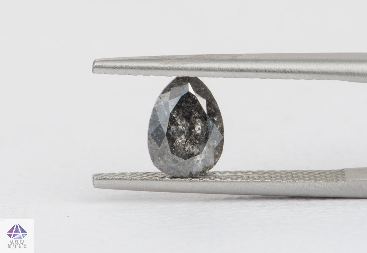 1.47ct Pear Shape Salt and Pepper Diamond, 8.1*5.9*3.8mm, SPP137