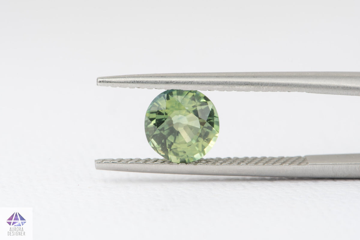 1.47ct Round Shape Green Blue Sapphire, 6.7*4.2mm PS275