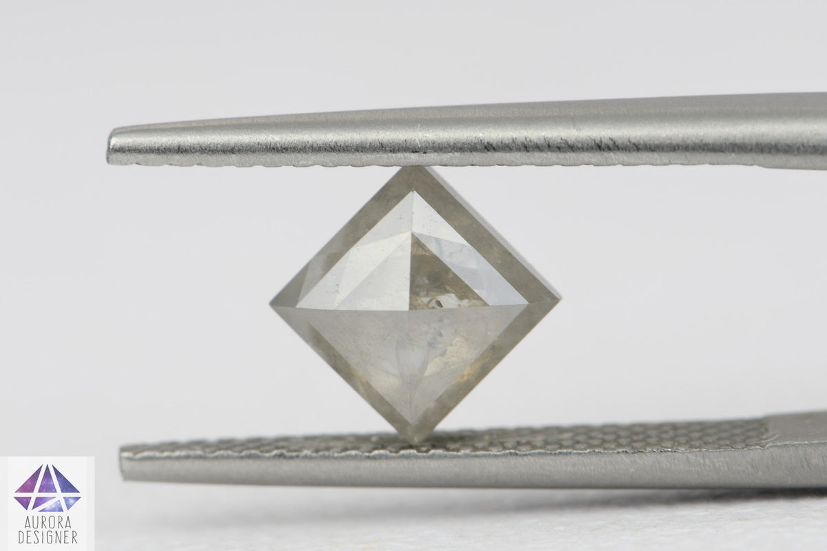 1.48ct Geometric Shape Salt and Pepper Diamond, 6.2*6.1*3.3mm SPG70