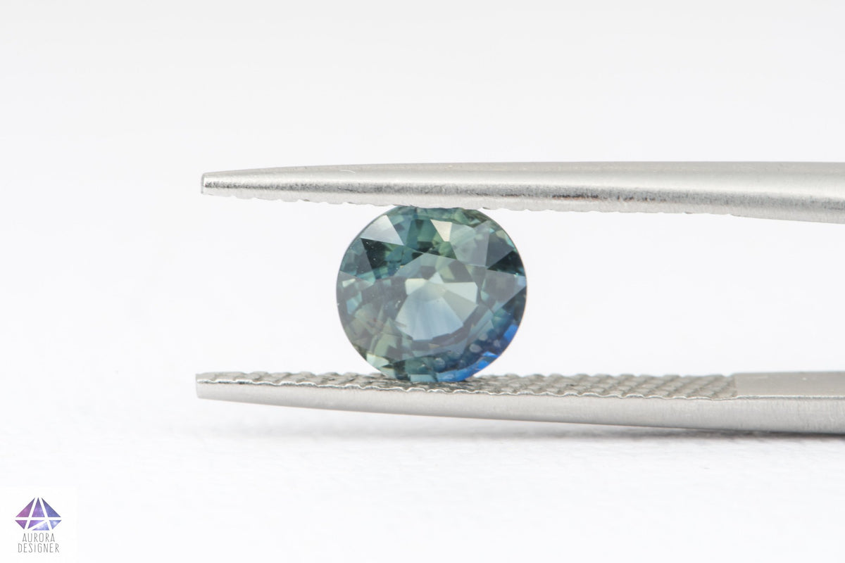 1.55ct Round Shape Blue Green Sapphire, 6.6*4.3mm PS273