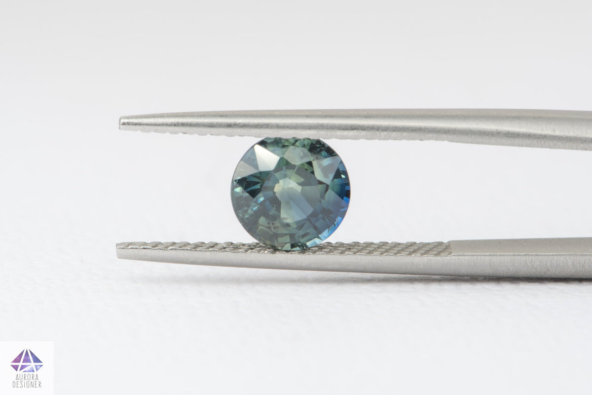 1.55ct Round Shape Blue Green Sapphire, 6.6*4.3mm PS273