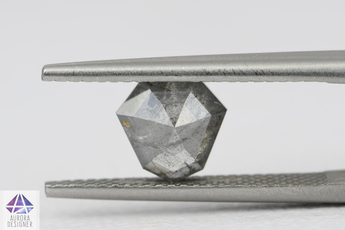 1.60ct Shield Shape Salt and Pepper Diamond, 7.8*7.4*3.7mm SPG131