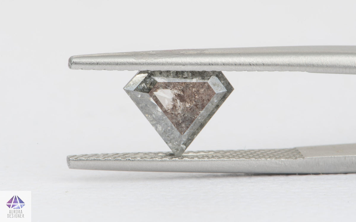 1.61ct Shield Shape Salt and Pepper Diamond, 9.1*7.5*3.7mm, SPG227