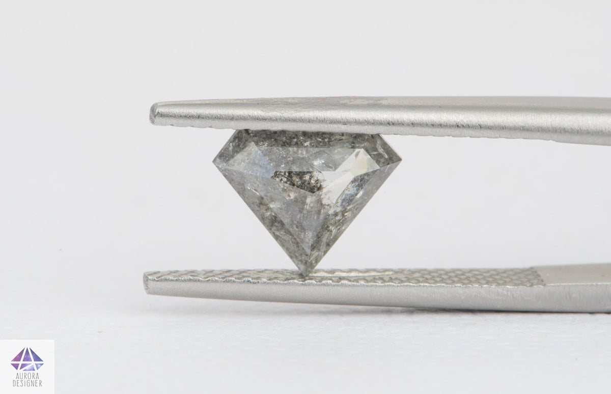 1.61ct Shield Shape Salt and Pepper Diamond, 9.1*7.5*3.7mm, SPG227